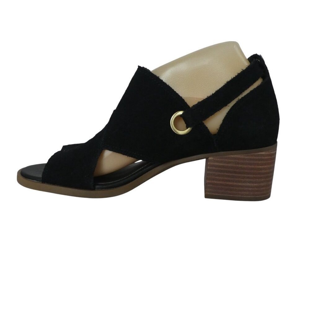 Koolaburra by UGG Kaiah Sandal Women 8.5 Black Suede Block Heel Ankle Strap - Picture 3 of 14